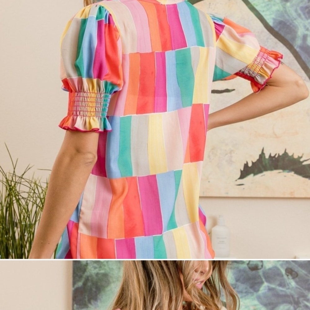 Bibi Multicolor Striped Blouse - image 2